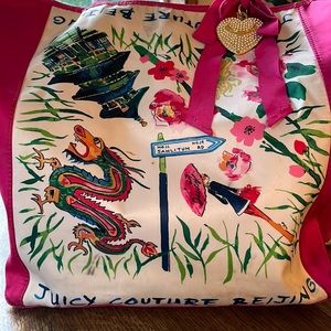 Juicy Couture Vintage Hot Pink Tote Beijing Rare